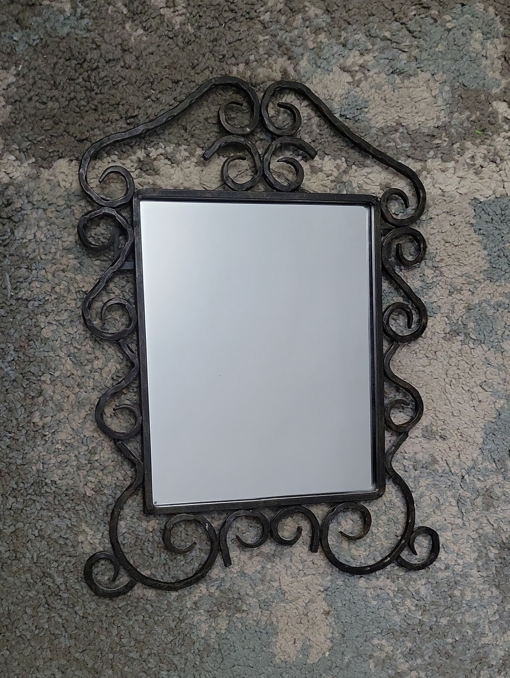 Black Decorative Scrollwork Wall Mirror